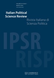 Italian Political Science Review / Rivista Italiana di Scienza Politica Volume 54 - Issue 1 -