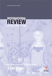 International Review of the Red Cross Volume 90 - Issue 870 -  Sanctions