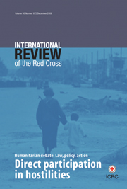 International Review of the Red Cross Volume 90 - Issue 872 -  Direct participation in hostilities