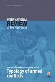 International Review of the Red Cross Volume 91 - Issue 873 -  Typology of armed conflicts