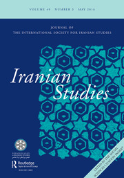 Iranian Studies Volume 49 - Issue 3 -