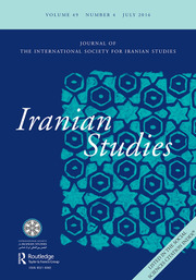 Iranian Studies Volume 49 - Issue 4 -