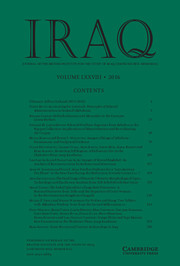 IRAQ Volume 78 - Issue  -