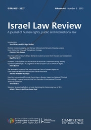Israel Law Review Volume 46 - Issue 3 -