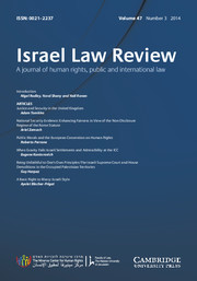 Israel Law Review Volume 47 - Issue 3 -