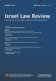Israel Law Review Volume 48 - Issue 3 -