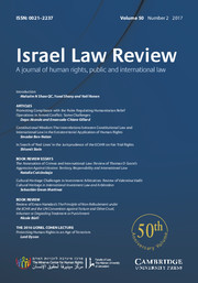 Israel Law Review Volume 50 - Issue 2 -