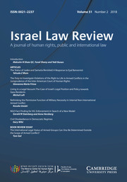 Israel Law Review Volume 51 - Issue 2 -
