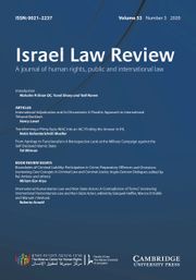 Israel Law Review Volume 53 - Issue 3 -