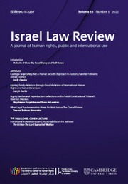 Israel Law Review Volume 55 - Issue 3 -