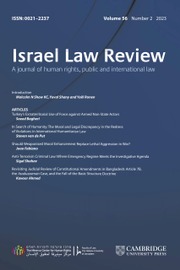 Israel Law Review Volume 56 - Issue 2 -