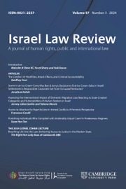 Israel Law Review Volume 57 - Issue 3 -