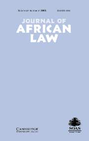 Journal of African Law Volume 47 - Issue 2 -