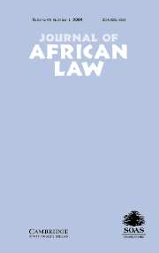 Journal of African Law Volume 48 - Issue 1 -