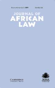 Journal of African Law Volume 48 - Issue 2 -