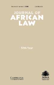 Journal of African Law Volume 50 - Issue 2 -