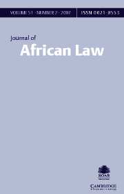Journal of African Law Volume 51 - Issue 2 -