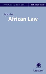 Journal of African Law Volume 55 - Issue 1 -