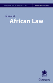 Journal of African Law Volume 56 - Issue 2 -
