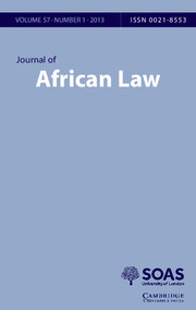 Journal of African Law Volume 57 - Issue 1 -