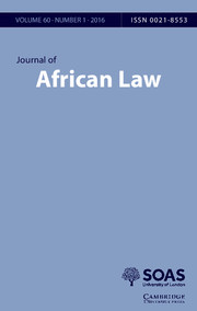 Journal of African Law Volume 60 - Issue 1 -