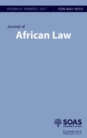 Journal of African Law Volume 61 - Issue 3 -