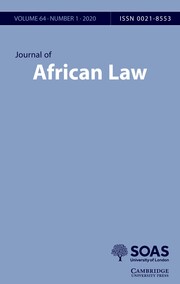 Journal of African Law Volume 64 - Issue 1 -