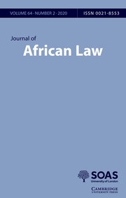 Journal of African Law Volume 64 - Issue 2 -