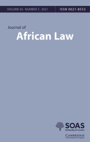 Journal of African Law Volume 65 - Issue 3 -