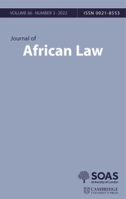 Journal of African Law Volume 66 - Issue 3 -