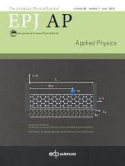 The European Physical Journal - Applied Physics Volume 59 - Issue 1 -