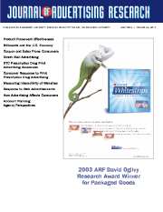 Journal of Advertising Research Volume 43 - Issue 2 -