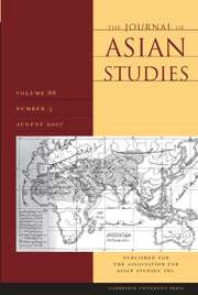 The Journal of Asian Studies Volume 66 - Issue 3 -