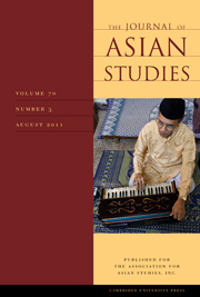The Journal of Asian Studies Volume 70 - Issue 3 -