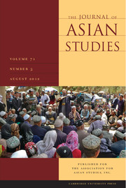 The Journal of Asian Studies Volume 71 - Issue 3 -