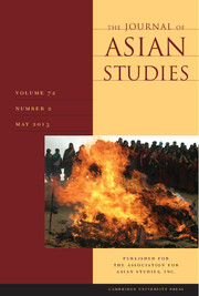 The Journal Of Asian Studies: Volume 72 - Issue 2 | Cambridge Core