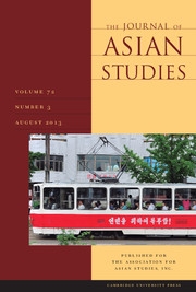 The Journal of Asian Studies Volume 72 - Issue 3 -