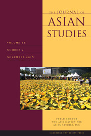 The Journal Of Asian Studies Volume 77 Issue 4 Cambridge Core   Cover 