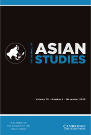 The Journal of Asian Studies Volume 79 - Issue 4 -