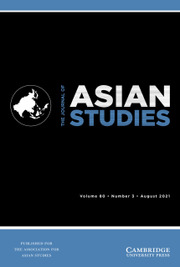 The Journal of Asian Studies Volume 80 - Issue 3 -