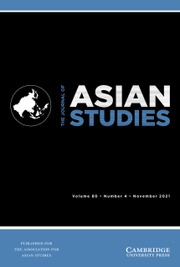 The Journal of Asian Studies Volume 80 - Issue 4 -
