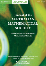 Journal of the Australian Mathematical Society Volume 101 - Issue 1 -