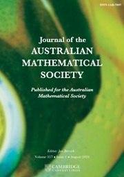 Journal of the Australian Mathematical Society Volume 117 - Issue 1 -