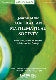 Journal of the Australian Mathematical Society Volume 96 - Issue 1 -