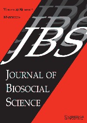 Journal of Biosocial Science Volume 38 - Issue 2 -