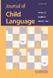 Journal of Child Language Volume 31 - Issue 3 -