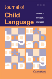 Journal of Child Language Volume 35 - Issue 2 -