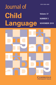 Journal of Child Language Volume 37 - Issue 5 -