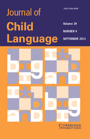 Journal of Child Language Volume 39 - Issue 4 -