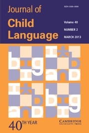 Journal of Child Language Volume 40 - Issue 2 -